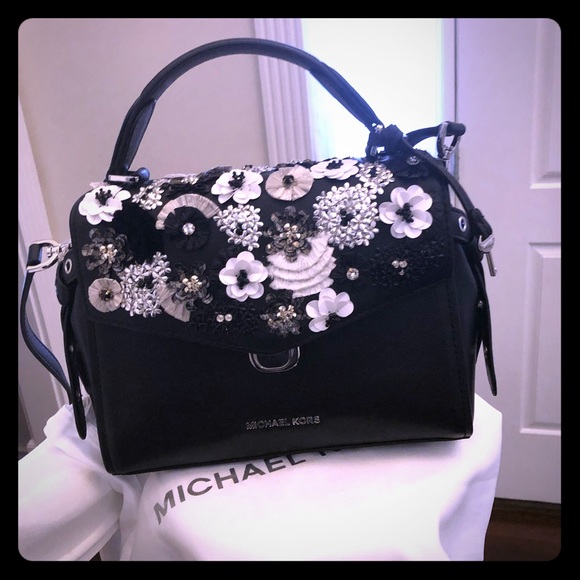 Michael Kors Bristol Floral Appliqué Satchel - Picture 1 of 3